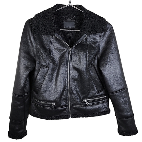 Banana Republic Vegan Shearling Jacket - Picture 4 of 8